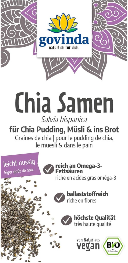 Organic chia seeds - 450 g