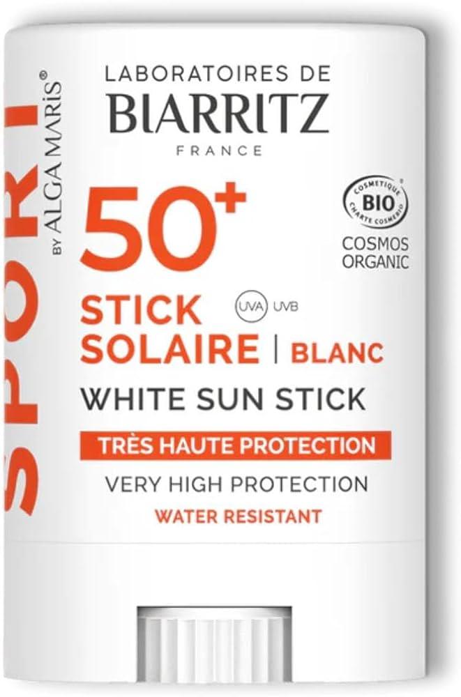 Weißer Sonnenschutzstift SPF50+