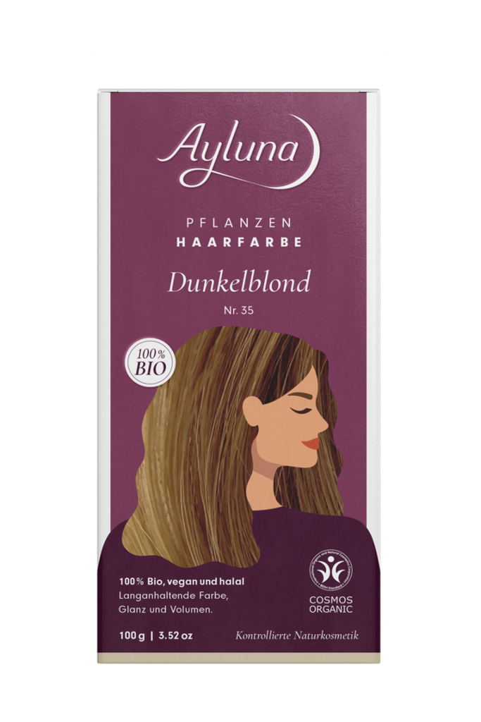 Plant-based hair color: dark blond