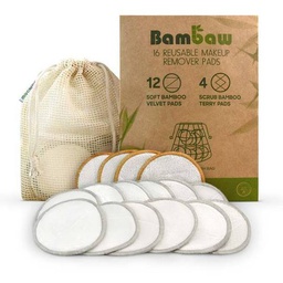 [BM003] 16 lingettes démaquillantes lavables - Bio